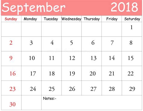 September 2018 Calendar Template | calendar 2017 printable