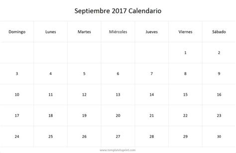 Septiembre 2017 Calendario Para Imprimir | Spanish 2017 ...