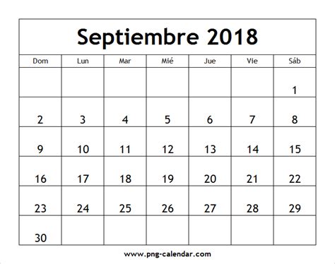 Septiembre Calendario 2018 Imprimir | Spanish Calendar ...
