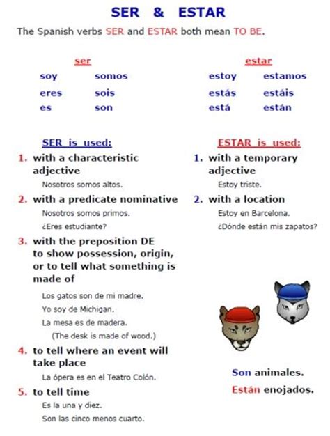Ser, Estar, & Spanish Adjectives    30 page worksheet ...