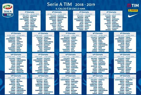 Serie A – Ecco il calendario completo del campionato 2018 ...