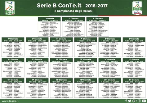 Serie B: calendario 2016 17