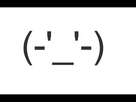 Serious Emoticon Face   Copy and Paste Text Art   YouTube