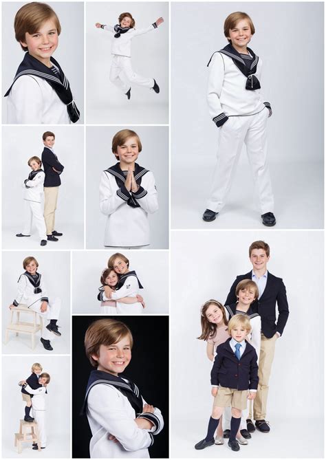 Sesion de fotos de niño con el traje de primera comunion ...