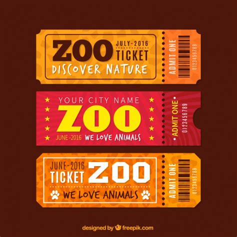 Set de entradas vintage de zoo | Descargar Vectores Premium