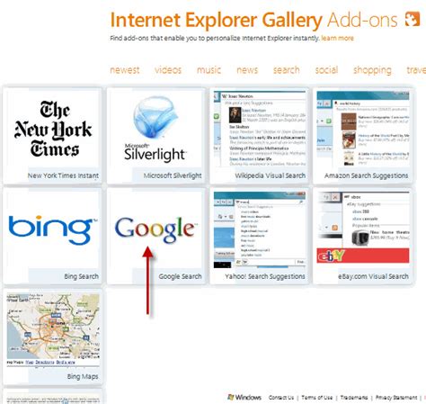 Set Google as Default Search Engine at Internet Explorer ...