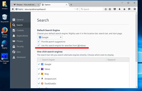 Set Google as the default search in Windows 10 taskbar