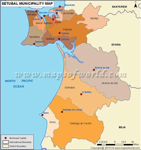 Setubal Map| Map of Setubal District, Portugal