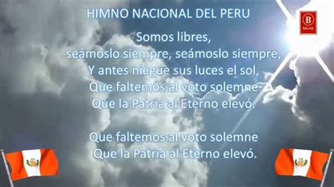 Sexta Estrofa del Himno Nacional del Perú  Letra  HD   YouTube
