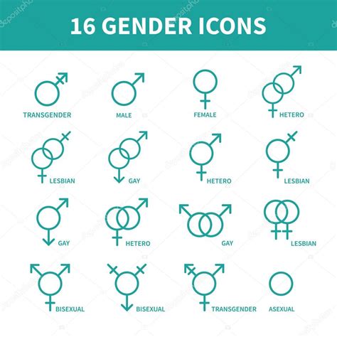 Sexual orientation gender web icons,symbol,sign in flat ...