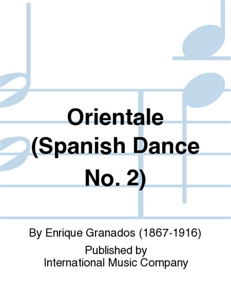 Sheet Music : Enrique Granados   Orientale  Viola, Piano