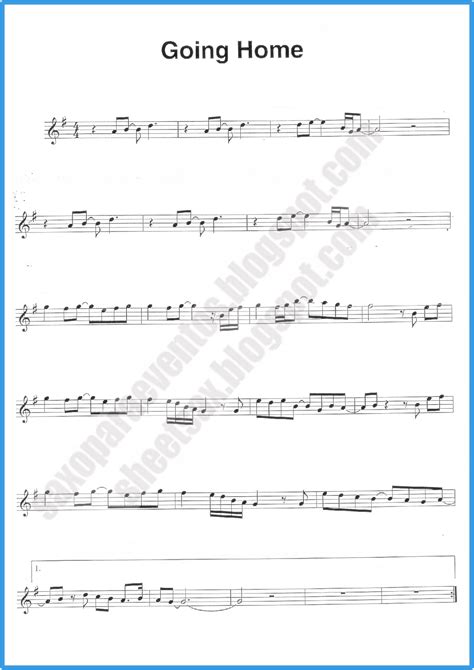 Sheet music of  Going Home  of Kenny G | Free sheet music ...