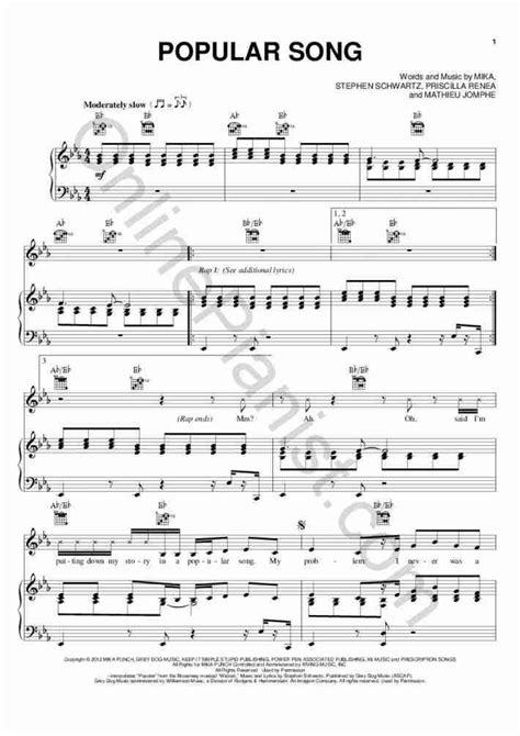 Sheet Music Piano Free Popular Songs   easy piano sheet ...
