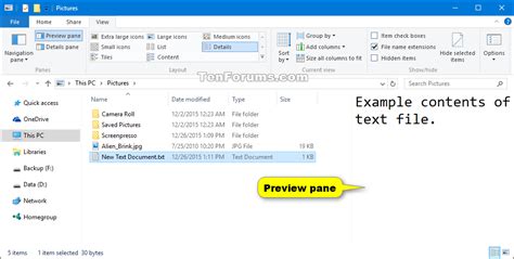 Show or Hide Preview Pane in File Explorer in Windows 10 ...