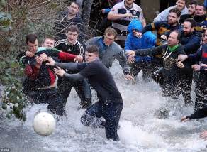 Shrovetide football match s bloody scenes despite rules ...
