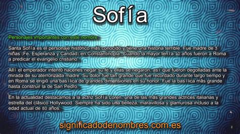 Significado de Sofía   YouTube