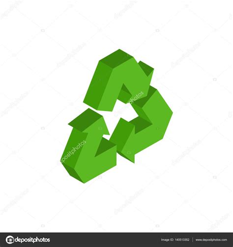 Signo de reciclaje. Símbolo verde de la refundición ...