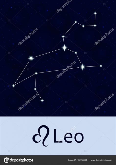 Signo del zodiaco Leo. Estrellas de la constelación del ...
