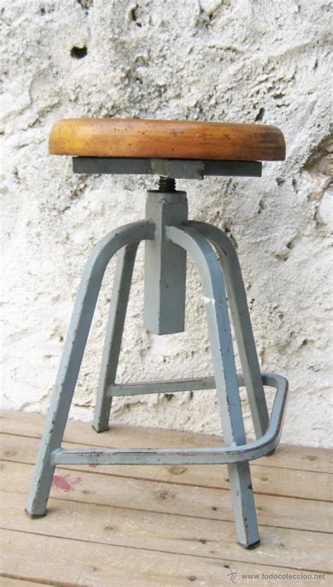 silla taburete antigua industrial hierro forja   Comprar ...