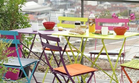 sillas y mesa jardin aluminio colores | Hoy LowCost