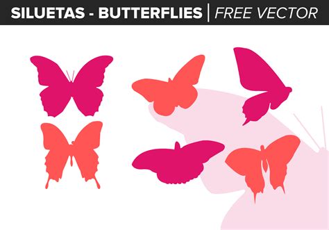Siluetas Butterflies Free Vector   Download Free Vector ...