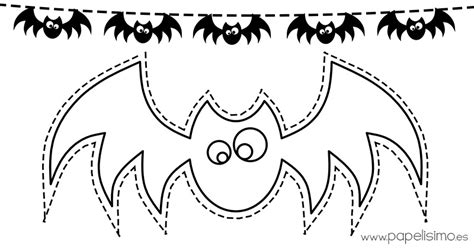 Siluetas de murciélagos para colorear y recortar   PAPELISIMO