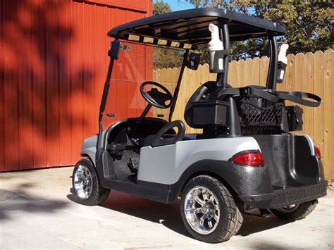 Silver Carbon Club Car Phantom Elite Golfer Golf Cart