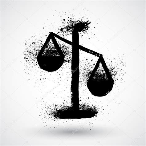 Símbolo de la balanza de justicia — Vector de stock ...