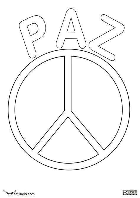 Símbolo de la paz   Dibujalia   Dibujos para colorear ...