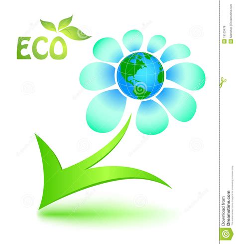 Simbolo Ecologico Con La Terra Di Madre Fotografie Stock ...