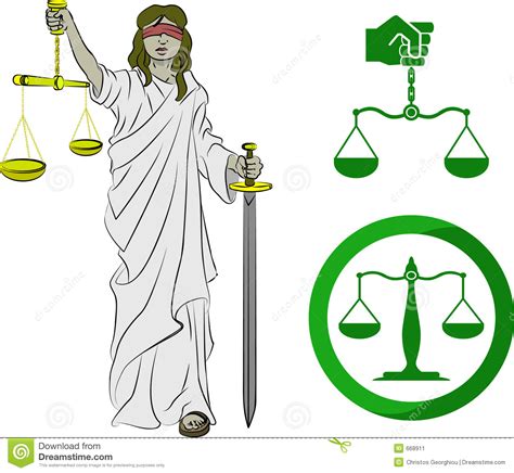 Símbolos De La Justicia Imagen de archivo   Imagen: 668911