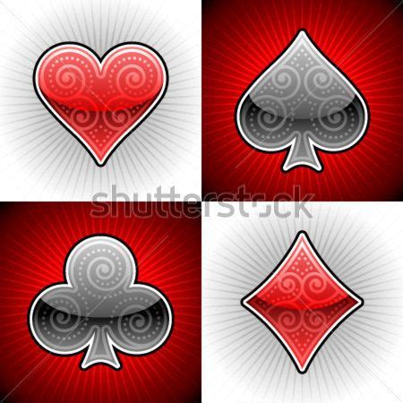 Símbolos de las cartas del poker. Vector imágenes ...