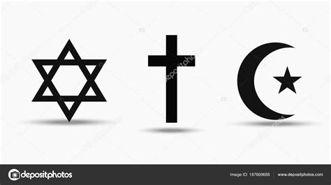 Símbolos do três mundial religiões   judaísmo ...