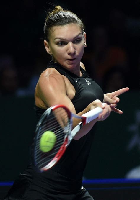 Simona Halep – 2014 WTA Finals in Singapore  vs Eugenie ...