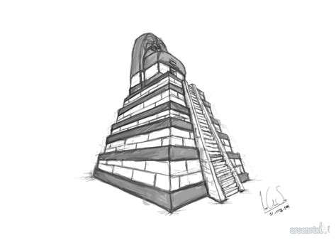 Simple Aztec Pyramid Drawing | www.imgkid.com   The Image ...