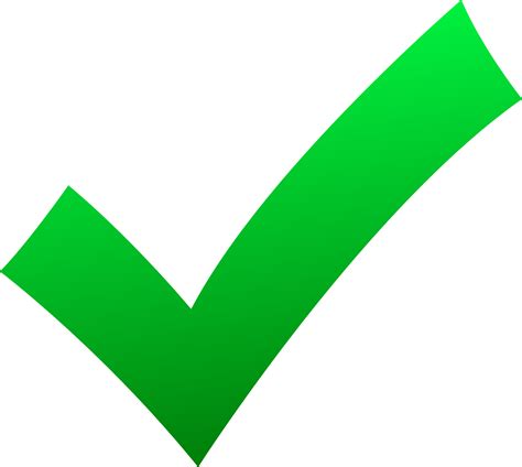 Simple Green Check Mark   Free Clip Art