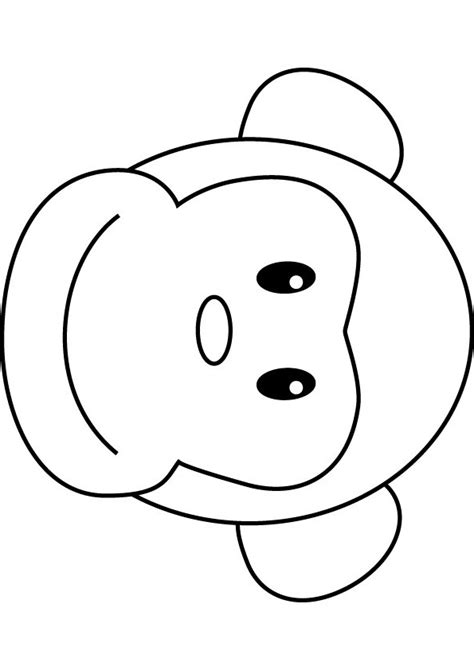 Simple Monkey Face Drawing