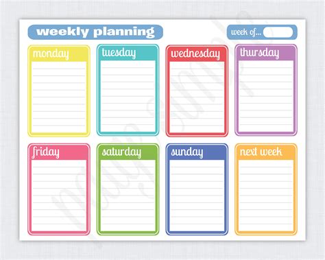 Simple Weekly Planner | FREE Printable Weekly Planner ...