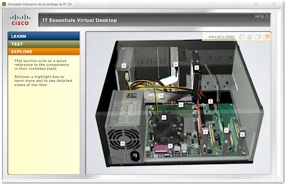 Simulador interactivo de ensamblaje de PC 3D   Identi