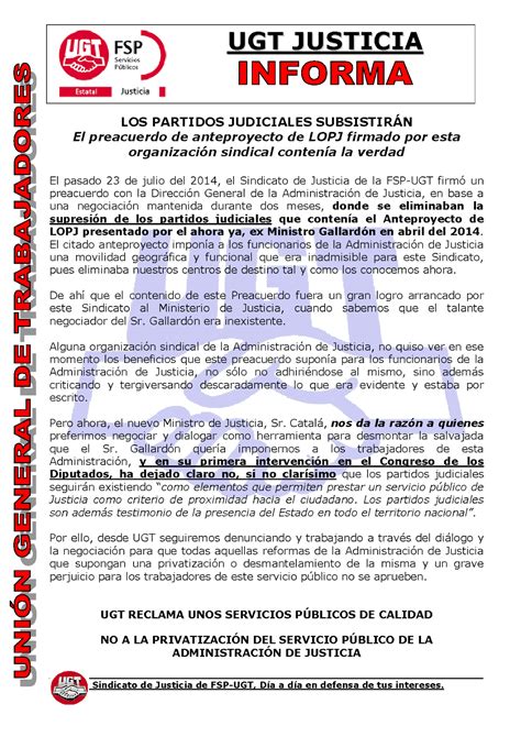 SINDICATO DE JUSTICIA   FSP UGT ANDALUCÍA: octubre 2014