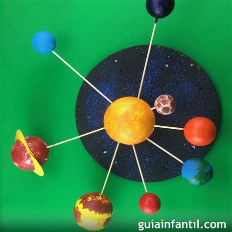 Sistema solar con bolas de porexpán para el colegio ...