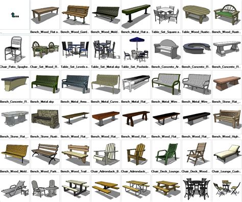 Sketchup Furniture Exterior 3D models download – CAD ...