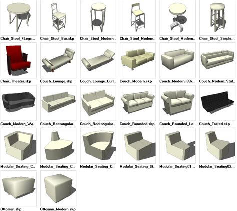 Sketchup Seating 3D models download – CAD Design | Free ...