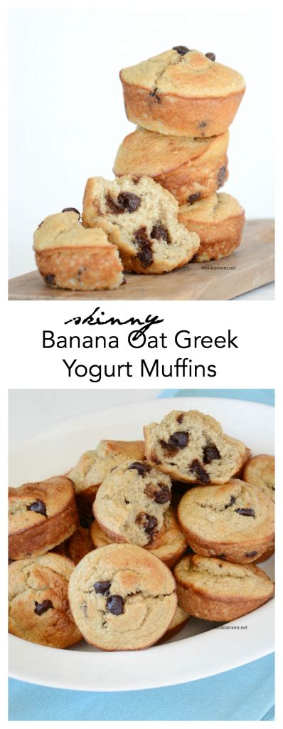 Skinny Banana Oat Greek Yogurt Muffins | Comida, Postres y ...