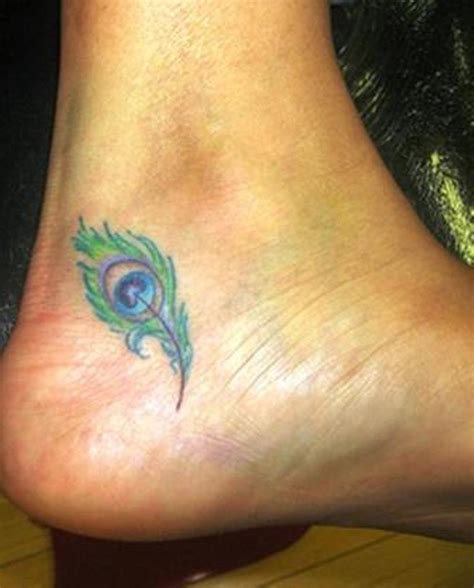 Small Peacock Feather Tattoo Foot For Girls Ideas ...