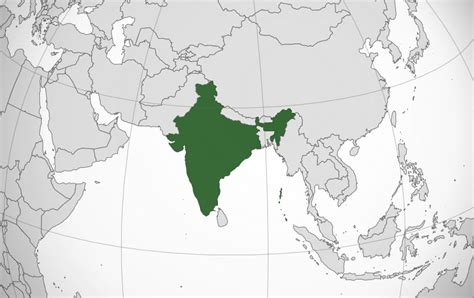 Mapa de India﻿, donde está, queda, país, encuentra ...