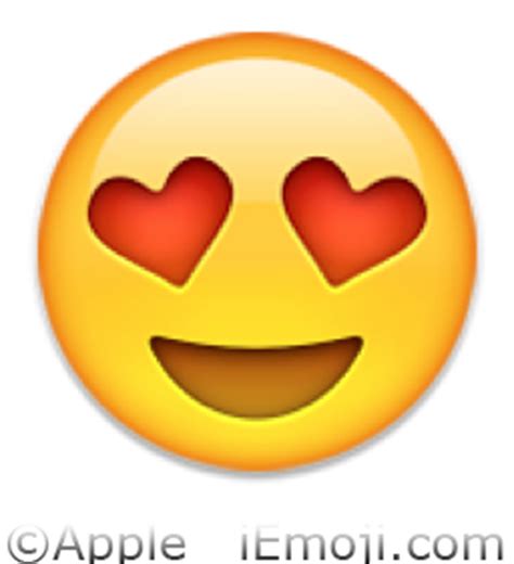 Smiling Face with Heart Shaped Eyes Emoji  U+1F60D/U+E106