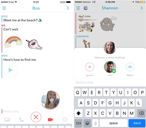 Snapchat redesigns chat to add stickers, audio, and video ...