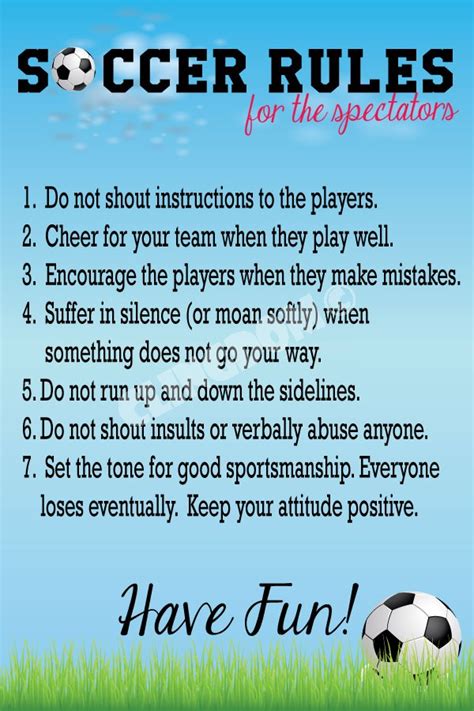 Soccer Rules  for the spectators – Clingdom