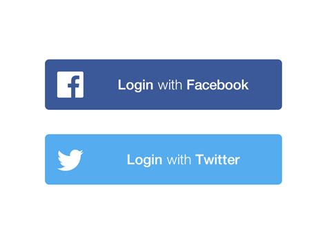 Social Login Buttons by Marcos Paulo Pagano   Dribbble